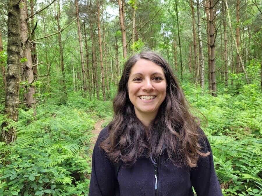 Louise Gungaram - The Outdoor Counsellor, pictured smiling in Blidworth Woods